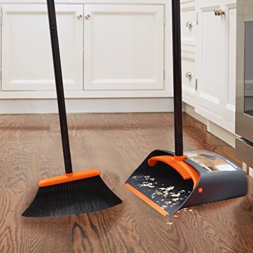 TreeLen 52" Lengthy Deal with Broom and Dustpan Set for Residence, Kitchen, Workplace, and Foyer Use - Upright Stand-Up Broom and Dustpan Combo