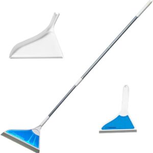 Helio Air Broom 3-Piece Set: Versatile Sweeper and Squeegee for All Surfaces – Excellent for Moist and Dry Cleansing of Mud, Dust, Liquids, Pet Hair, Tile, Hardwood Flooring, Carpet,…