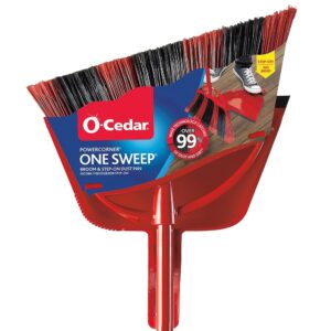 O-Cedar One Sweep Broom with Step-On Dustpan | Obtain 99% Filth Elimination in One Sweep | Light-weight and Quiet Cleansing Instrument | Good for Pet House owners