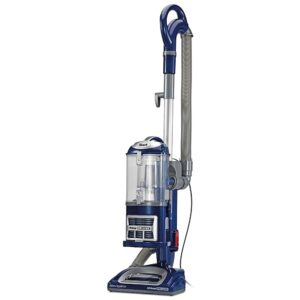 Shark Navigator Carry-Away Deluxe Upright Vacuum with HEPA Filter, Massive Mud Cup, Swivel Steering, Upholstery and Crevice Instruments, Blue, Mannequin NV360